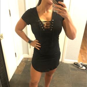 Sexy Black t shirt dress size small